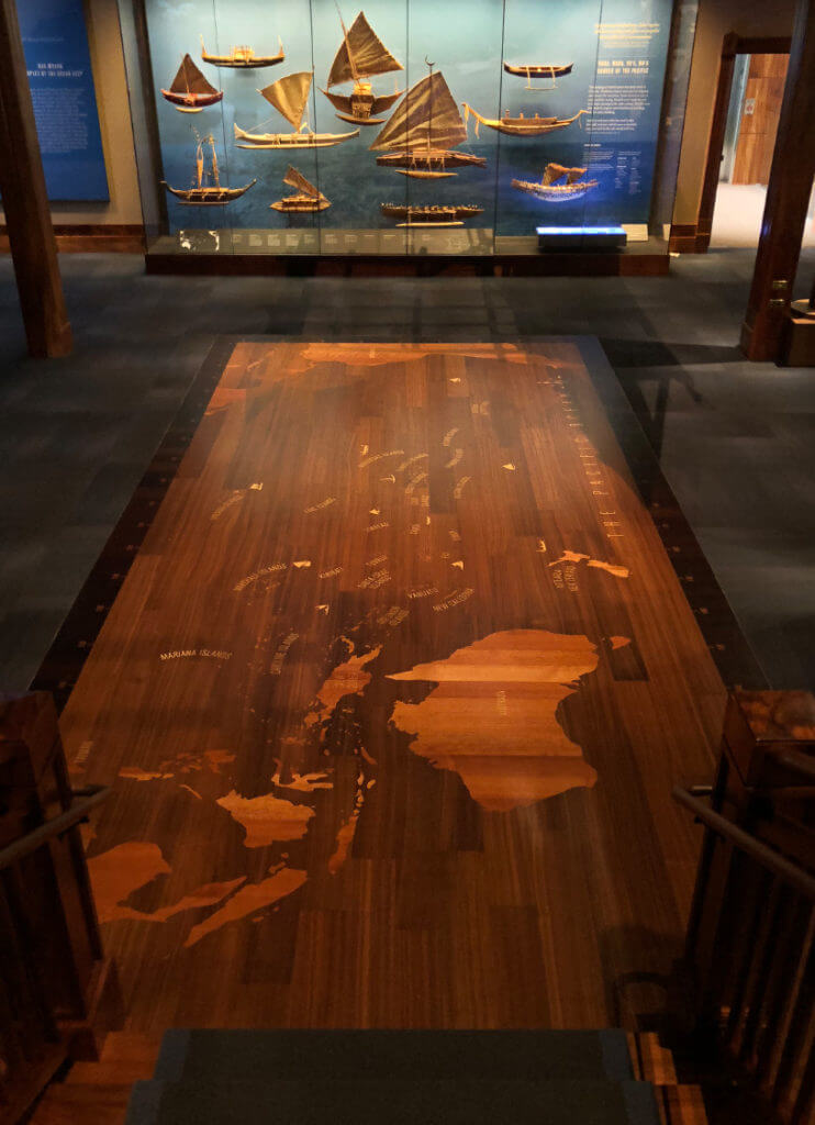 Hawaiian model ships on display at the Bishop Museum