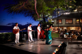 Nightly entertainment featuring Hawaiian music and hula