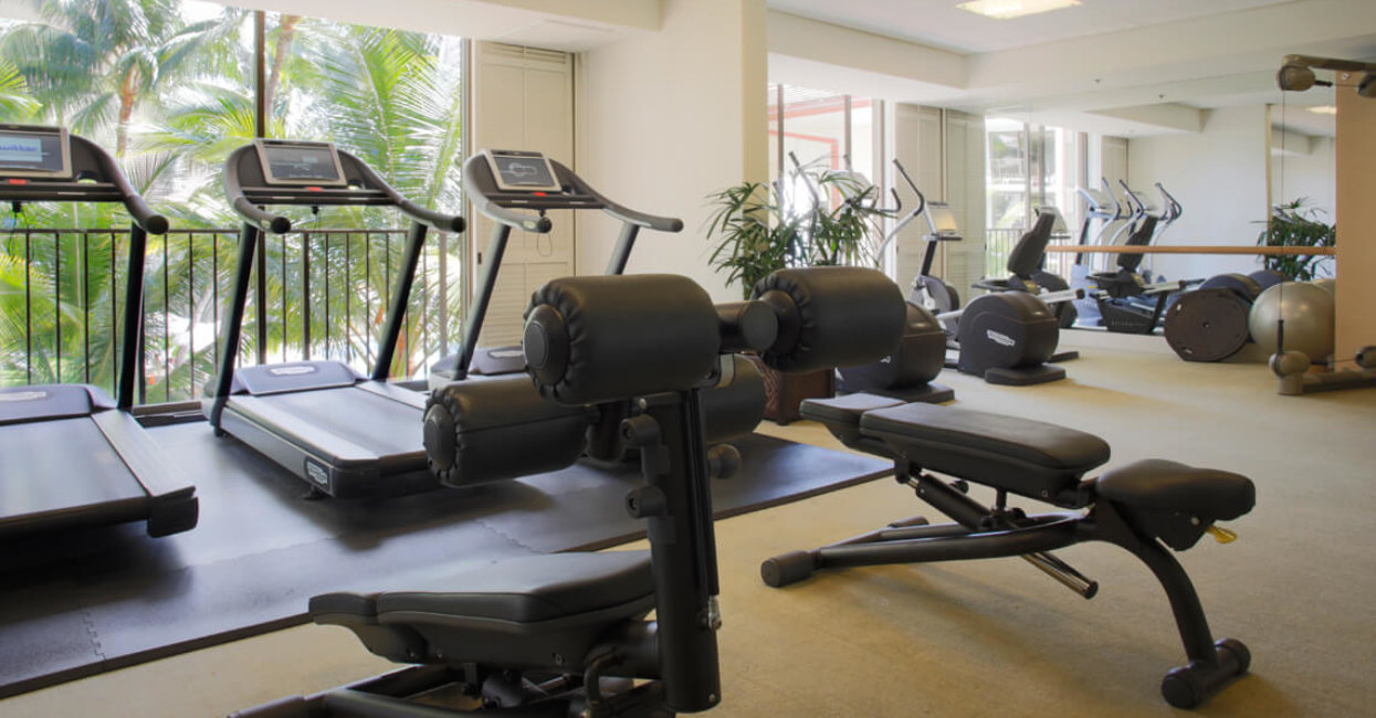 Exercise equipment at the Fitness Center