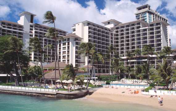 Halekulani Hotel is situated right on Waikiki Beach