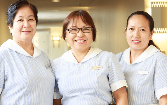 Three members of our dedicated Halekulani staff