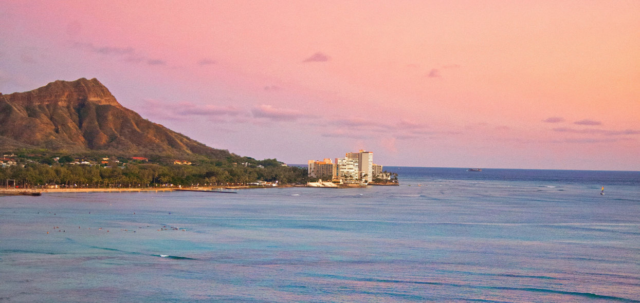 View of iconic Diamond Head