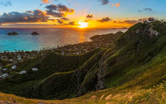 Sunrise over Lanikai Beach, Hawaii