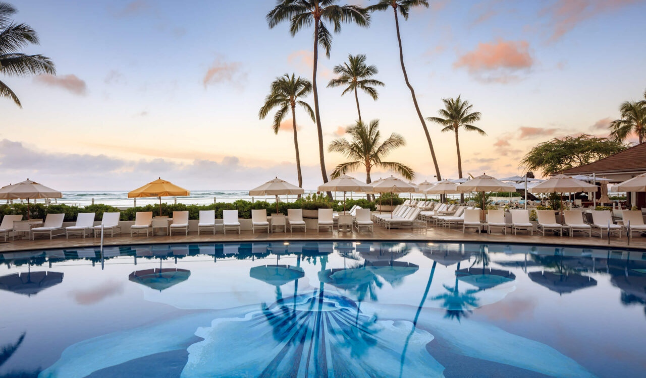 Halekulani Pool Sunrise