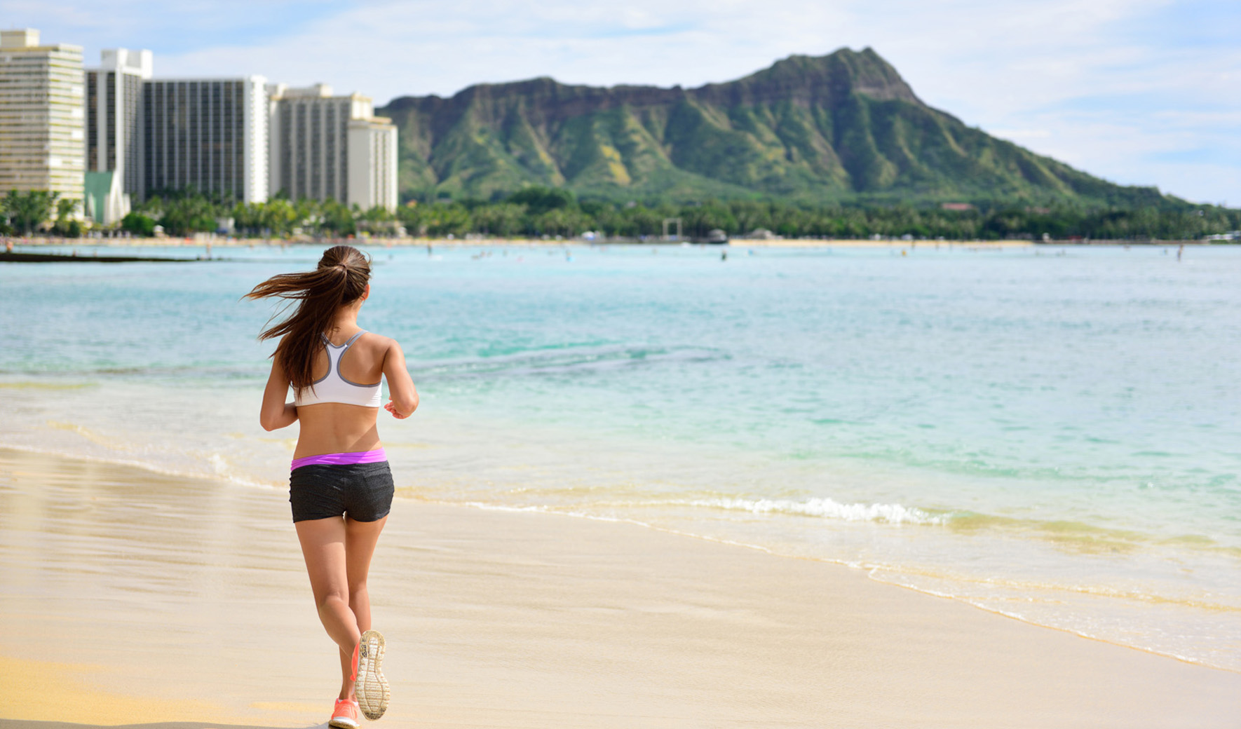 Jogging in Waikiki