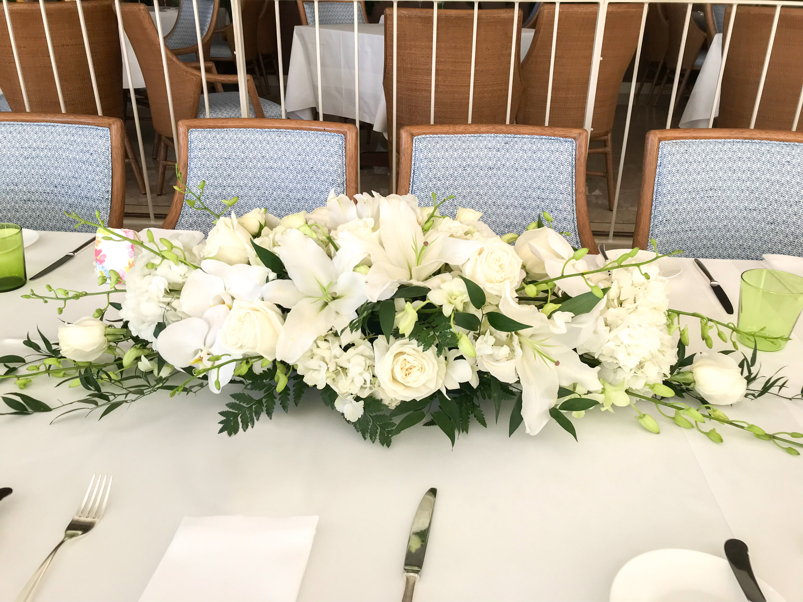 Low Long Rose and Spring Centerpiece